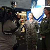 Col. Michele Kilgore right commander of the 109th NARA