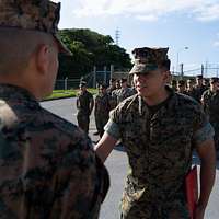 U.S. Marine Corps Sgt. Maj. Carlos A. Granados,left - NARA & DVIDS