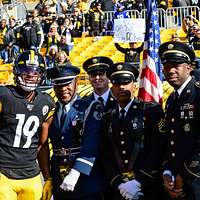 PITTSBURGH, PA - DECEMBER 24: Pittsburgh Steelers safety Minkah Fitzpatrick  (39) is announced during the national football league game between the Las  Vegas Raiders and the Pittsburgh Steelers on December 24, 2022