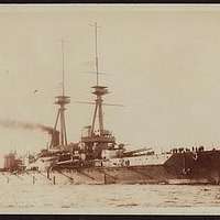 Royal Navy Battleship HMS Vanguard, postcard c1910 - PICRYL - Public ...