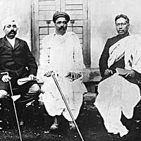 Lal Bal Pal - A black and white photo of three men sitting next to each ...