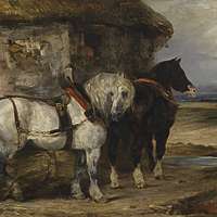 Eugène Delacroix, Moroccan Horseman Crossing a Ford (1850)