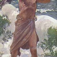 Tissot Jonah A painting of a man standing in the water PICRYL