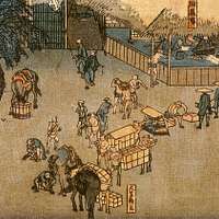 NDL-DC 1307036-Utagawa Hiroshige-東都名所 新吉原五丁町弥生花盛全図-cmb - PICRYL - Public  Domain Media Search Engine Public Domain Image